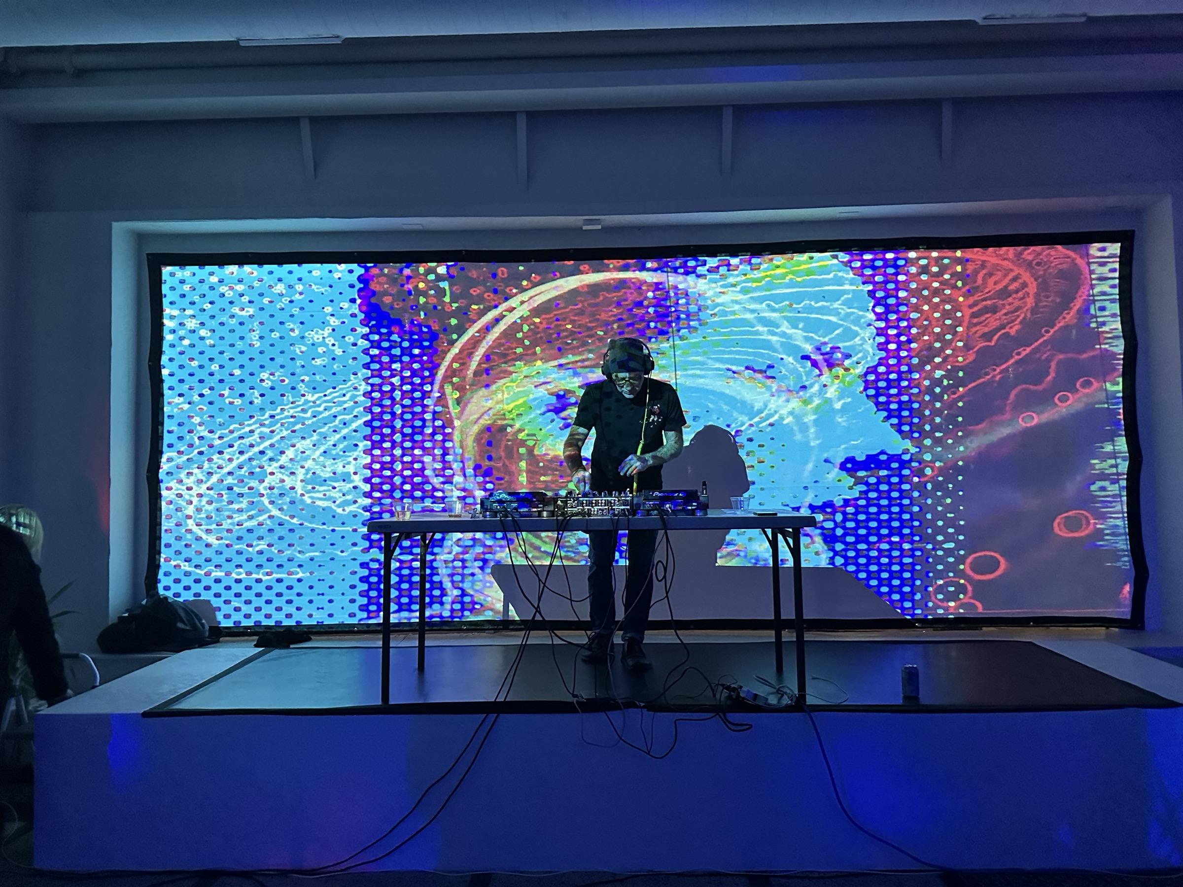 Live VJ performance with generative visuals
